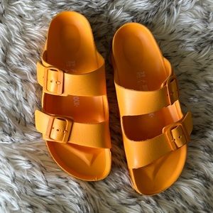Neon Orange Birkenstocks size 39